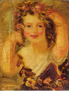 Sketch of a Young Girl (probably Miss Hobbs), c1840s. Creator: John Phillip