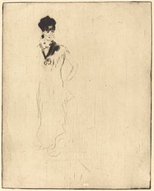 Sketch of a Young Lady in Violet (Esquisse de jeune femme a la violette). Creator: Norbert Goeneutte