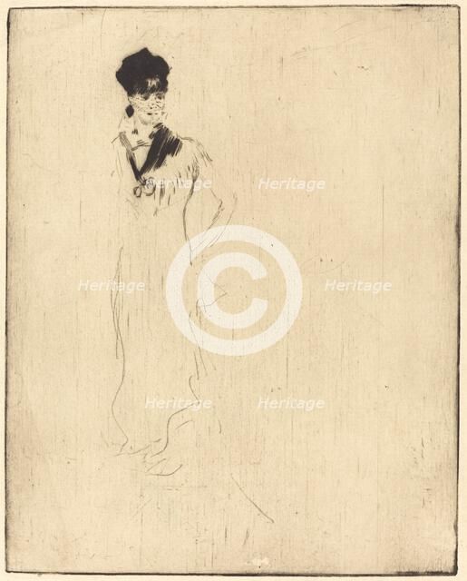 Sketch of a Young Lady in Violet (Esquisse de jeune femme a la violette). Creator: Norbert Goeneutte.
