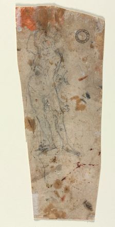 Sketch of an Armoured Male Figure, 1600s. Creator: Anonymous