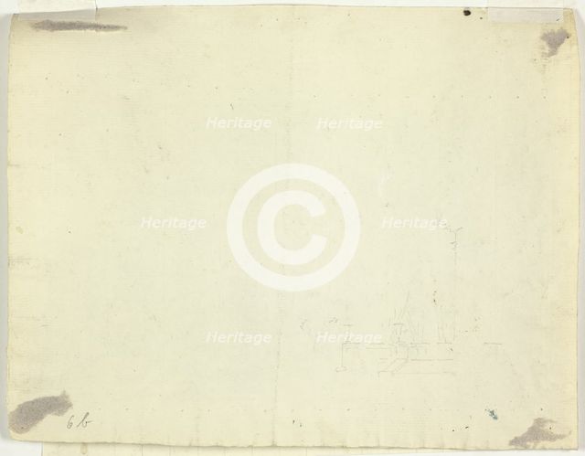 Sketch of Arched Entry to a Terrace, n.d. Creator: Pierre Antoine Mongin.