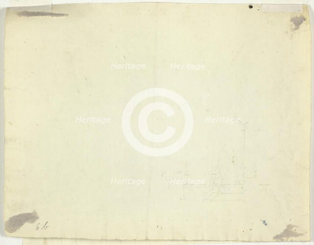 Sketch of Arched Entry to a Terrace, n.d. Creator: Pierre Antoine Mongin.