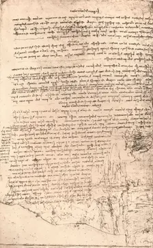 Sketch of Armenian mountains, c1472-c1519 (1883). Artist: Leonardo da Vinci