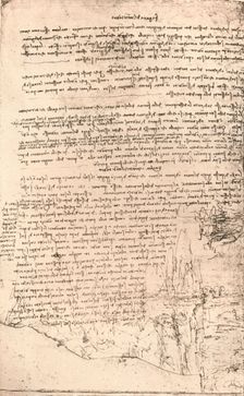 Sketch of Armenian mountains, c1472-c1519 (1883). Artist: Leonardo da Vinci