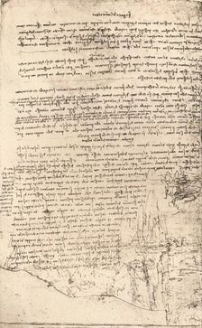 Sketch of Armenian mountains, c1472-c1519 (1883). Artist: Leonardo da Vinci