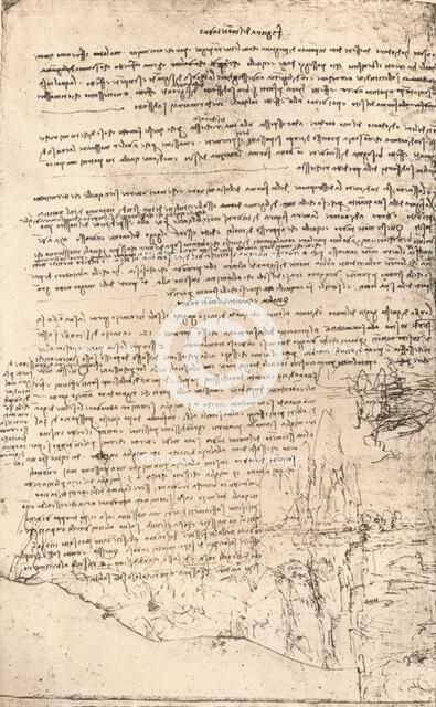 Sketch of Armenian mountains, c1472-c1519 (1883). Artist: Leonardo da Vinci.