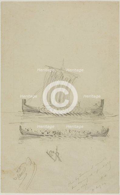 Sketch of Captain Anderson's Sailing Vessel, 1893. Creator: Anders Leonard Zorn.