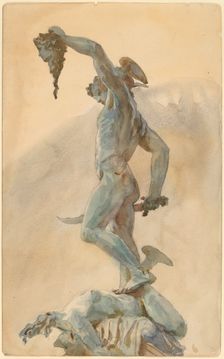 Sketch of Cellini's "Perseus", late 19th-early 20th century. Creator: John Singer Sargent