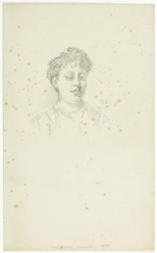 Sketch of Edith Austin, c. 1895-1900. Creator: Theodore Roussel