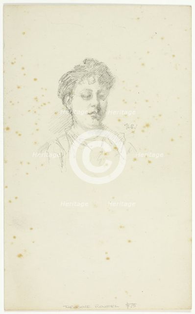 Sketch of Edith Austin, c. 1895-1900. Creator: Theodore Roussel.