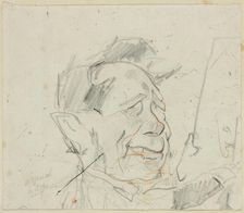 Sketch of Ferdinand Marinus, c. 1857. Creator: Félicien Rops
