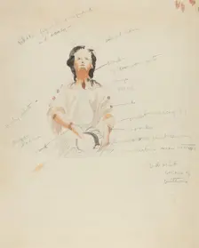 Sketch of Figurehead, 1935/1942. Creator: Unknown
