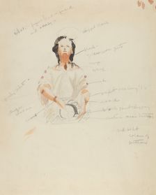 Sketch of Figurehead, 1935/1942. Creator: Unknown