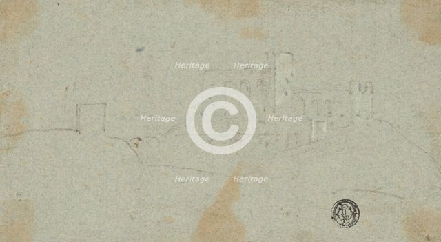 Sketch of Fortress on Hill, n.d. Creator: Richard Wilson.