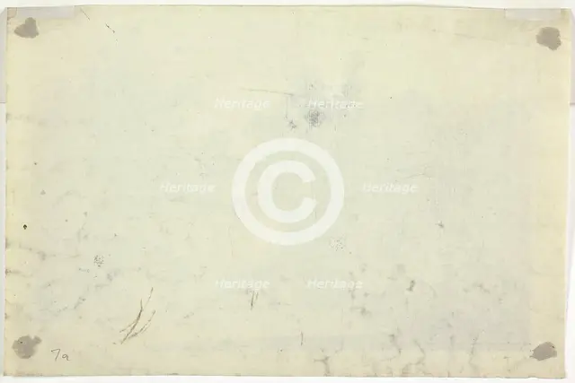 Sketch of Garden with a Ladder, n.d. Creator: Pierre Antoine Mongin.