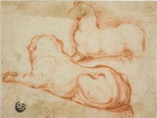 Sketch of Horse and Dog, n.d. Creator: Dirk Valkenburg