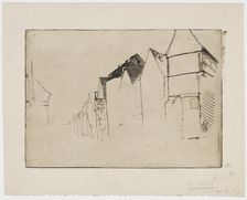 Sketch of Houses, 1858. Creator: James Abbott McNeill Whistler