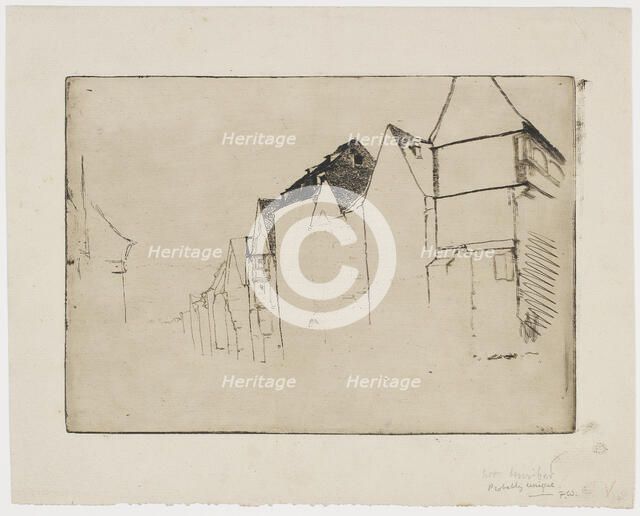 Sketch of Houses, 1858. Creator: James Abbott McNeill Whistler.