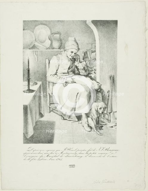 Sketch of Jean-Jacques Rousseau (recto); Forest Scene (verso), n.d. Creator: Pierre Nolasque Bergeret.