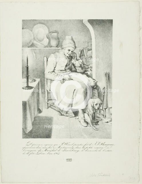 Sketch of Jean-Jacques Rousseau (recto); Forest Scene (verso), n.d. Creator: Pierre Nolasque Bergeret.