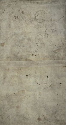 Sketch of Joseph Holding the Christ Child, c. 1750. Creator: Antonio Guardi