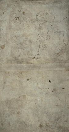 Sketch of Joseph Holding the Christ Child, c. 1750. Creator: Antonio Guardi