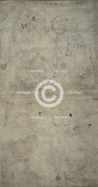 Sketch of Joseph Holding the Christ Child, c. 1750. Creator: Antonio Guardi.