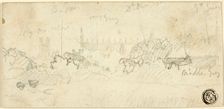 Sketch of Landscape with Cathedral, n.d. Creator: John Sell Cotman