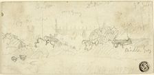 Sketch of Landscape with Cathedral, n.d. Creator: John Sell Cotman