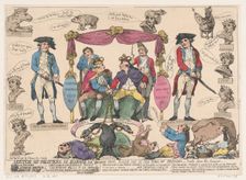 Sketch of Politiks in Europe, Birthday of the King of Prussia, February 10, 1786., February 10, 1786 Creator: Thomas Rowlandson