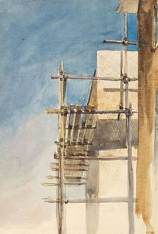 Sketch of Scaffolding, c1840s. Creator: David Cox the Elder