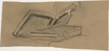 Sketch of Two Books, n.d. Creator: William Michael Harnett