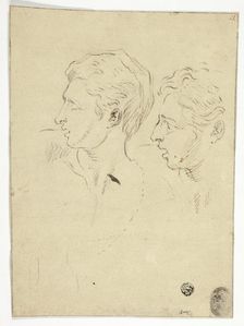 Sketch of Two Men Turning Left, n.d. Creator: Unknown