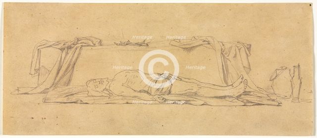 Sketch of the Dead Christ Lying by the Sepulchre, 1800s. Creator: Jules Eugène Lenepveu (French, 1819-1898).