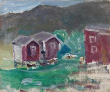 Sketch of the Farm Äse in Telemark, 1893. Creator: Halfdan Egedius