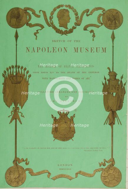 Sketch of the Napoleon Museum, 1844. Creator: Unknown.
