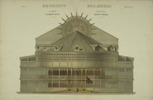 Sketch of the "People's Theater" in Moscow, 1874. Creator: Hartmann, Wiktor Alexandrowitsch (1834-1873)
