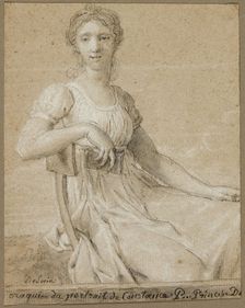 Sketch of the Portrait of Constance Pipelet (recto), after 1797. Creator: Jean-Baptiste François Desoria