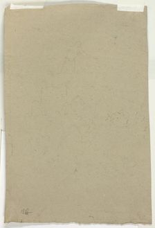 Sketch of Treetops and Figure, n.d. Creator: Pierre Antoine Mongin