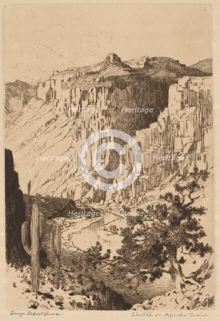 Sketch on Apache Trail, Arizona, c. 1929. Creator: George Elbert Burr.
