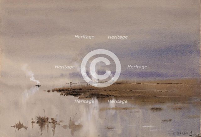 Sketch on the Potomac, 1883. Creator: Lorenzo J. Hatch.