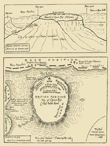 Sketch and Plan of the Battle of Spion Kop 1900. Creator: Unknown