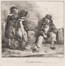 Sketch Book for the Use of Small Children: The Young Amateurs , 1822. Creator: Nicolas Toussaint Charlet (French, 1792-1845); Gihaut