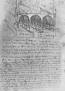 Sketch Design for a Stable c1480 (1945). Artist: Leonardo da Vinci