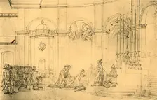 Sketch for The Coronation of Napoleon c1807, (1921). Creator: Jacques-Louis David