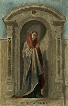 Sketch for the Church of Notre-Dame-de-Bonne-Nouvelle: Saint Anne, c1840. Creator: Auguste Hesse