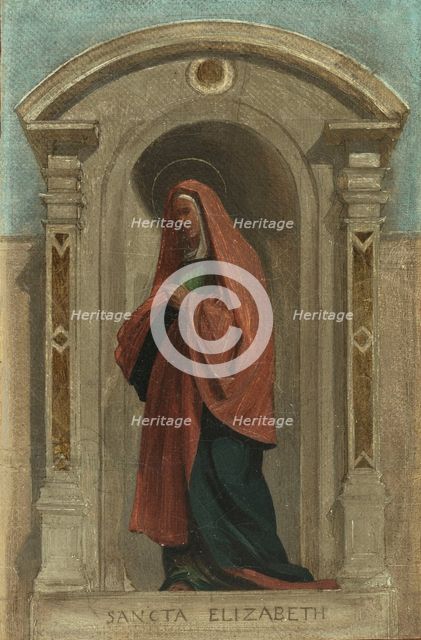 Sketch for the Church of Notre-Dame-de-Bonne-Nouvelle: Saint Elisabeth, c1840. Creator: Auguste Hesse.