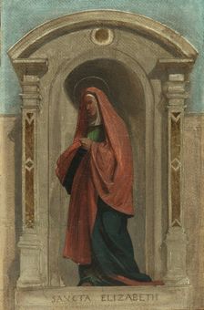 Sketch for the Church of Notre-Dame-de-Bonne-Nouvelle: Saint Elisabeth, c1840. Creator: Auguste Hesse