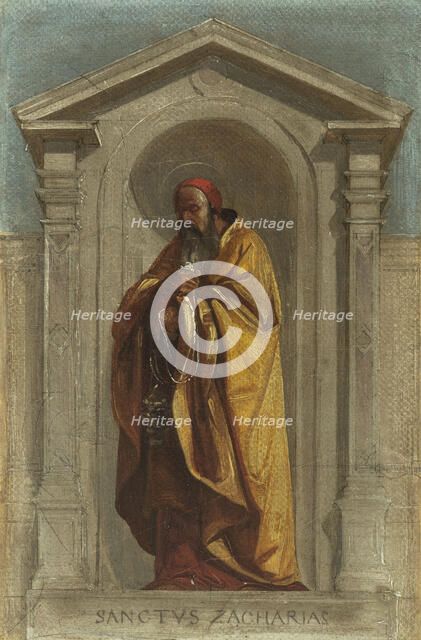 Sketch for the Church of Notre-Dame-de-Bonne-Nouvelle: Saint Zaccharie, c1840. Creator: Auguste Hesse.