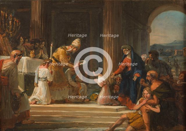 Sketch for the church of Notre-Dame-de-Lorette : Consecration of the Virgin, 1836. Creator: Auguste Jean Baptiste Vinchon.